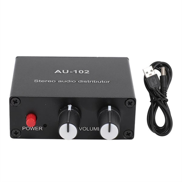 2 Channel Sound Amplifier 1 Input 2 Output 3.5mm