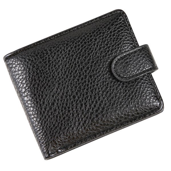 MEBUPOL Black Leather Wallet, Card Wallet for Men and Women