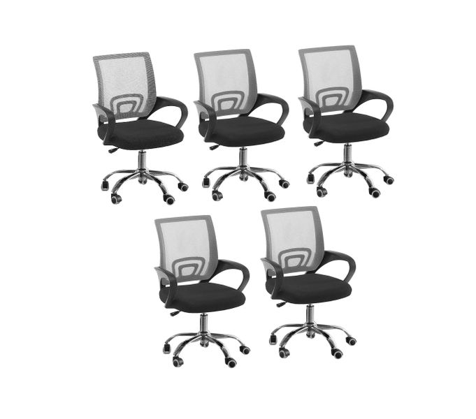 Boss 5Pcs Mesh Executive Multi Purpose Adjustable Low Back Arm Office Chair