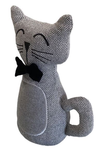 Animal Shaped Fabric Doorstop - Cat
