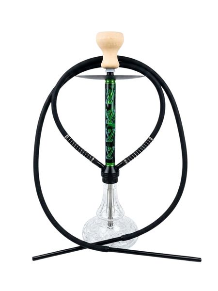 Premium 2 Pipe Medium Hookah - Blue Black