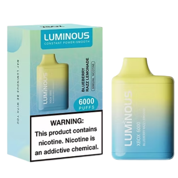 LUMINOUS Disposible Vape Pod 6000 Puffs Blueberry Razz Lemonade