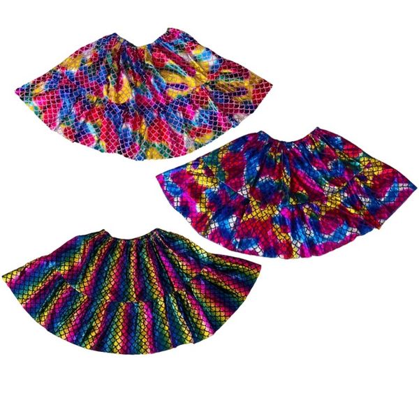 Dress up Shimmering Rainbow Mermaid Tutu Skirt - Set of 2