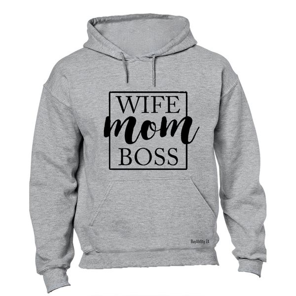Wife. Mom. Boss - Square - Hoodie
