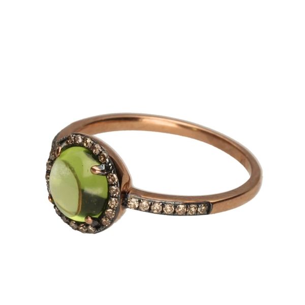 9k Gold Diamond and Peridot Ring