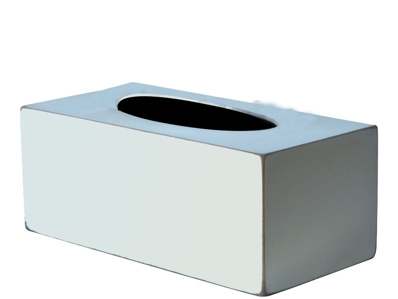 Baytiques - Tissue Box Cream Plain 10cmx33cmx25cm