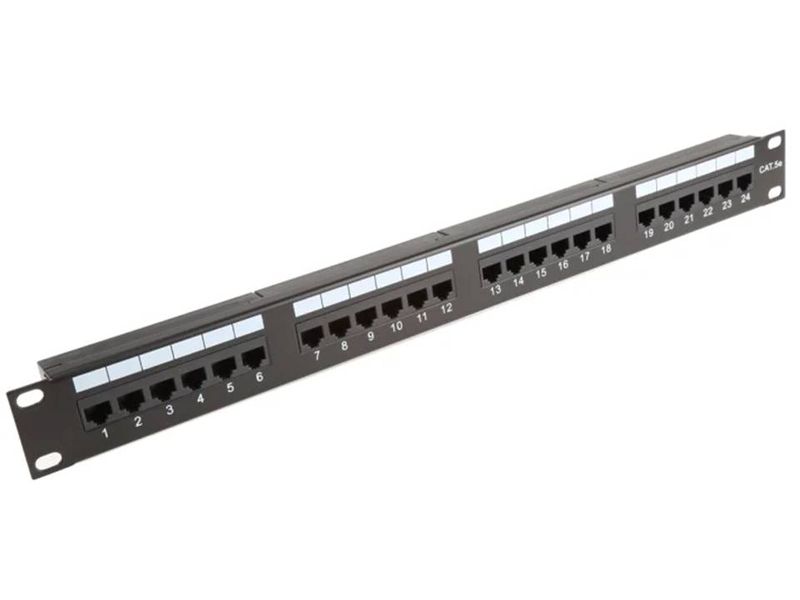 24 Port Cat5e Rack Mount Network Patch Panel