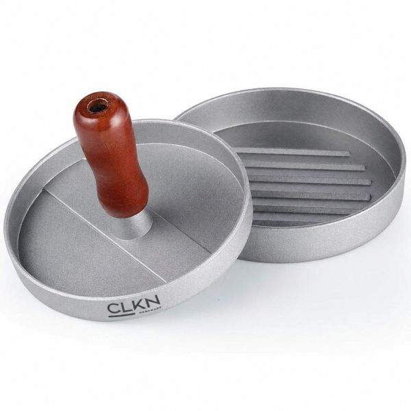 Non-Stick Patty Maker and Burger Mold with Wooden Grip