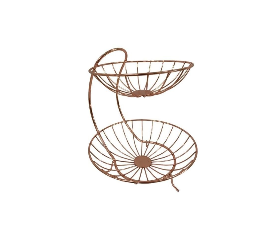 Rose Gold Double Tier Fruit Basket Shop Today. Get it Tomorrow