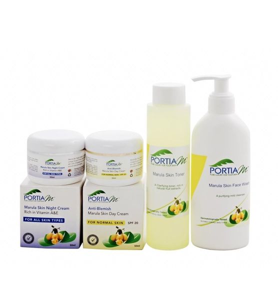 PortiaM - Marula Facial Set - Normal Skin Bundle of 4