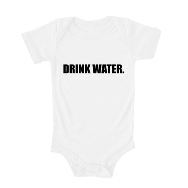 Drink Water Baby Short Sleeve Bodysuit