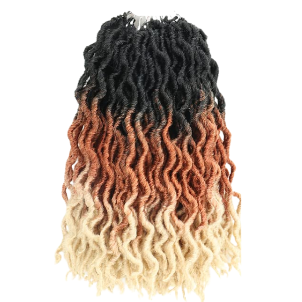 22IN Crochet Hair for Women Gypsy Locs Ombre #1B/30/613 Pack of 3