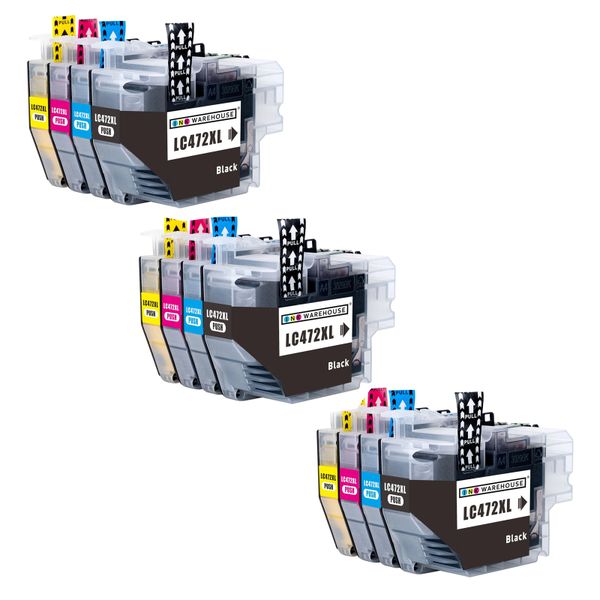INK WAREHOUSE Compatible Brother LC-472XL / 472XL Multi ( CMYK) x 2 Sets