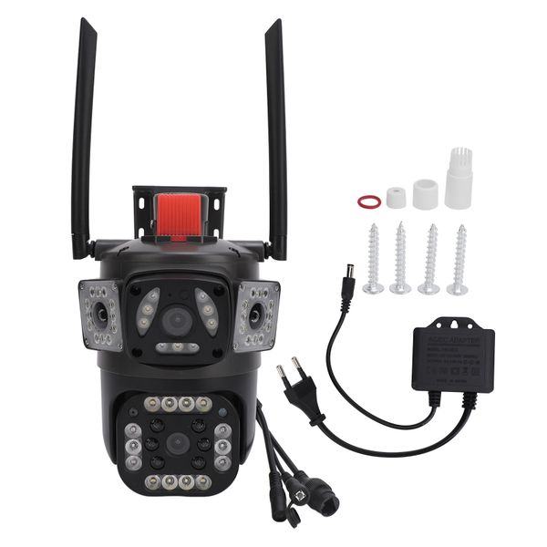 8MP 4K Triple Lens Security Camera Color Night Vision WiFi