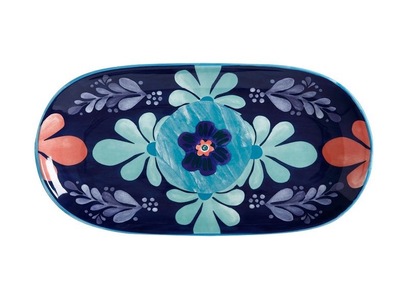 Maxwell and Williams Majolica Oblong Platter 33X17cm - Blue