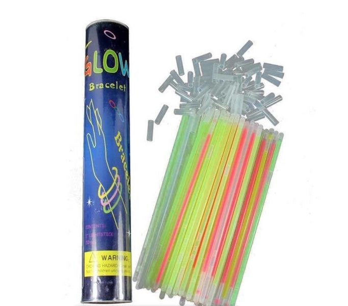 Set of 100 Piece Premium Glow in the Dark Sticks Bracelets Neon Light