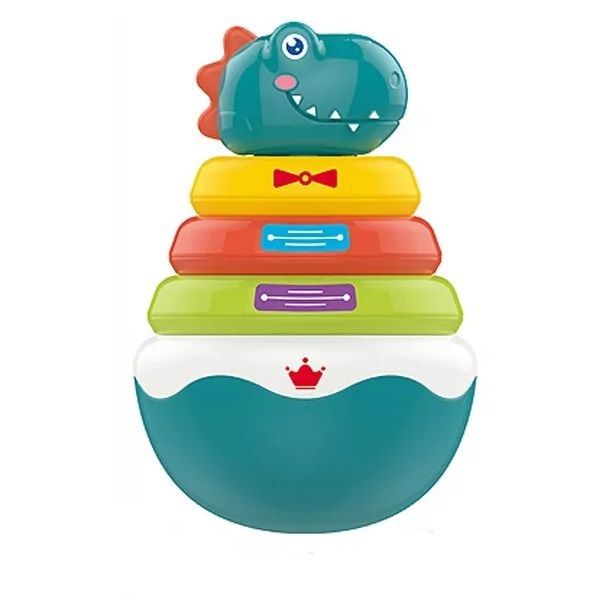 Baby Educational Dinosaur Sorting and Stacking Toy tumbler Roly Poly Rattle