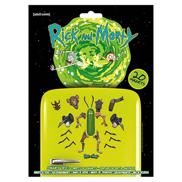 Rick and Morty - Weaponize The Pickle Magnet Set, 20 Magnets