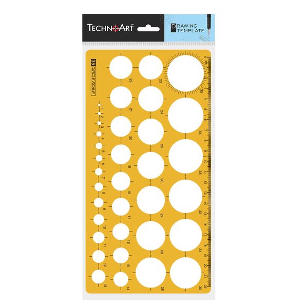 TechnoArt Template Student Circle / 35 circles stencil