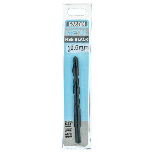 EUREKA DRILL BITS HSS Black 10.5mm Q:1 for Metal 4AM60U