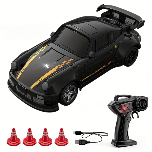 RC Drift Car 1:64 4WD - 2.4GHz, Type-C Rechargeable Mini Desktop SleekTech