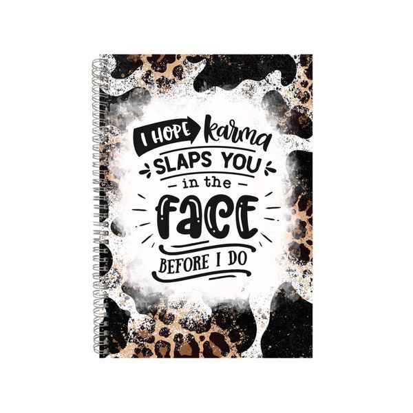I Hope Karma Slaps You Notebook Sarcastic Gift Idea A4 Notepad Pad 86