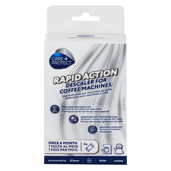 Care + Protect Coffee Machine And Kettle Descaler - 6 Powder Sachets