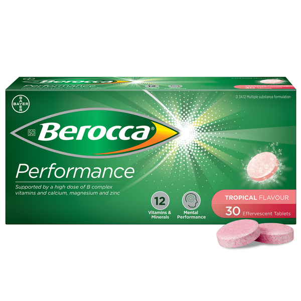Berocca Performance Tropical Effervescent - 30 Tablets
