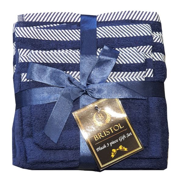 Bristol 100% Cotton Plush Towel Set - 3-Piece