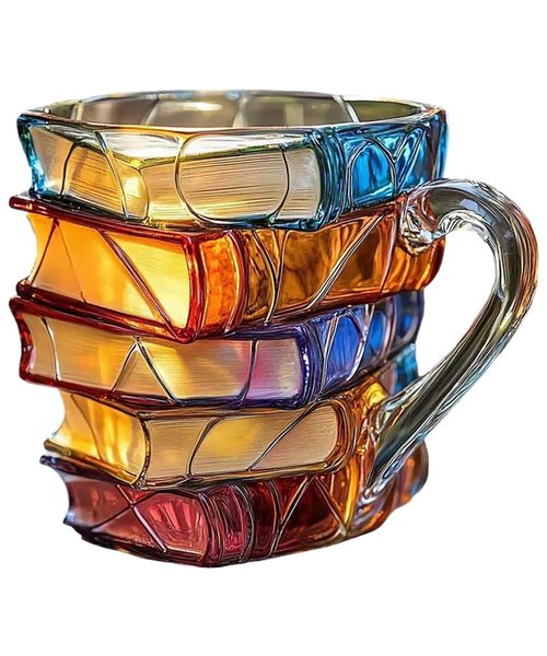 Painted Book Mug Novelty Coffee Mugs for Book Lover Gifts for Women Men