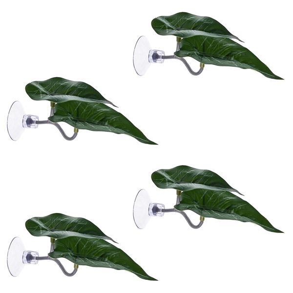 Pet Decor Aquarium Leaf Sleeping Hammock Set Of 4 - 11cm