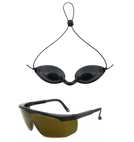 Set of LED Protective Goggles &amp; Glasses Covering All LED Spectrum