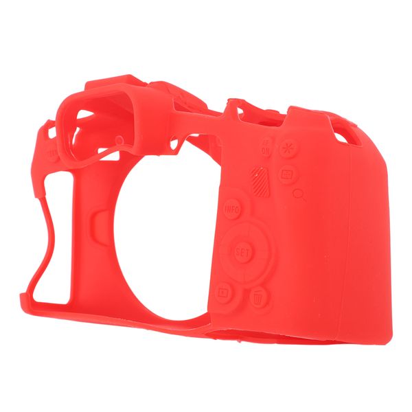 Soft Silicone Camera Hood Cover Compatible with Canon RP Red