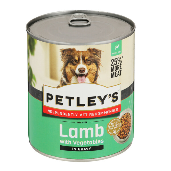 Petley's Dog Food In Gravy Rich In Lamb With Vegetables (6 cans x 775g