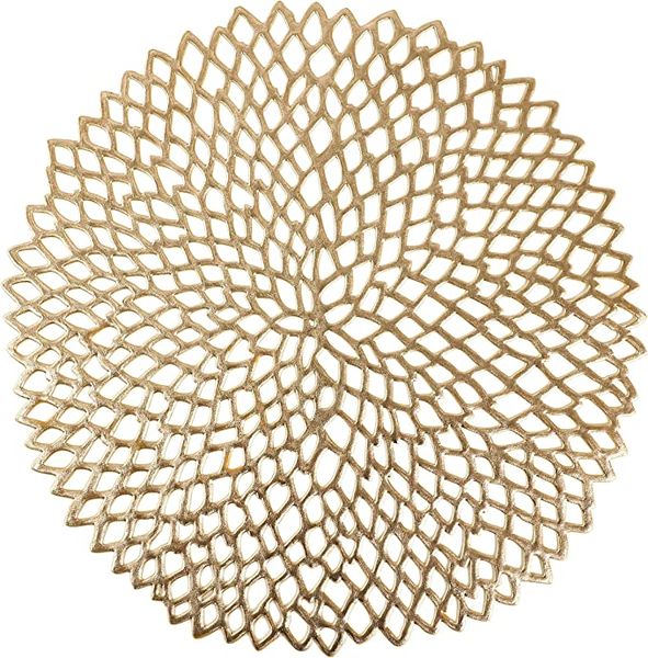 BUC 12 Pieces Vinyl Placemats Wedding / Christmas / Dining Table Decoration