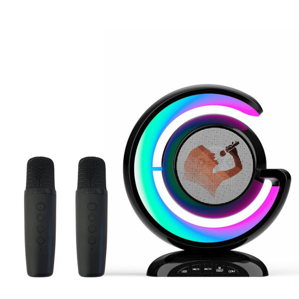 Wireless Bluetooth Lightshow Moon Design with 2 Microphones