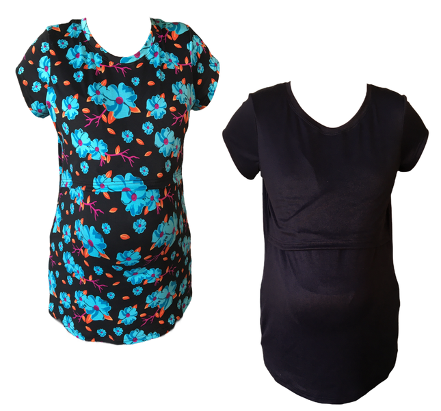 2 Pack-Blue Floral &amp; Black image