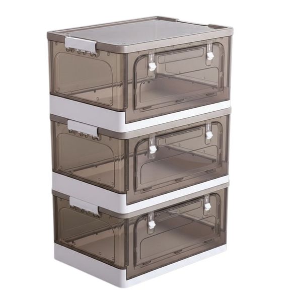 3-Piece Foldable Storage Container with Lids Set Small