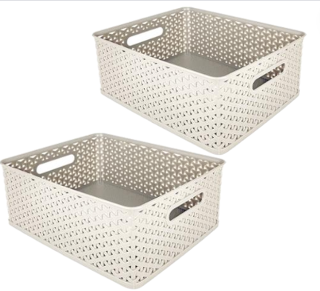 5L Plastic Jute Basket (31x21x12cm) x 2