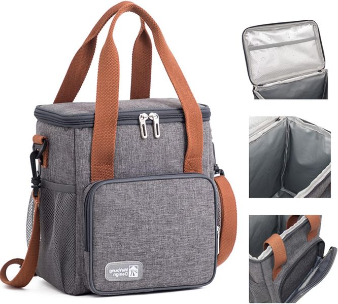 Lunch Bag, Insulated Lunch Bag Cooler Bag Adjustable Shoulder Strap Bag