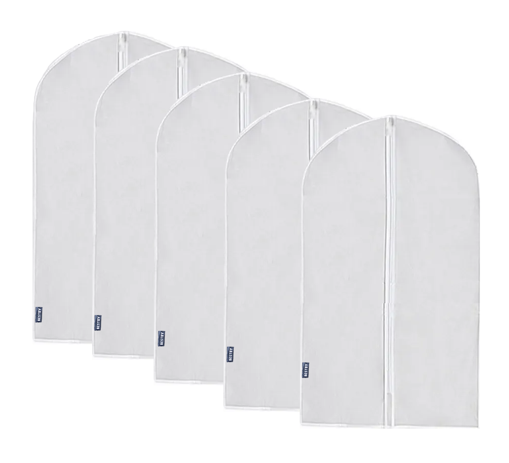 Frosted Hanging Garment Bag/Suit Bag (5 Pack)