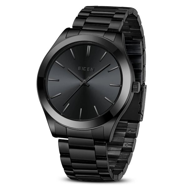 Biden Classic Men Watch Waterproof Stainless Steel Analog Quartz Wristwatch