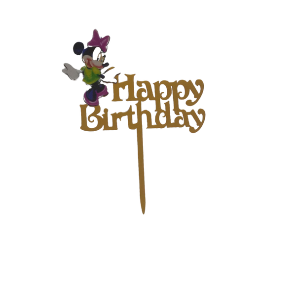 Minnie Mouse Happy Birthday Cake Topper