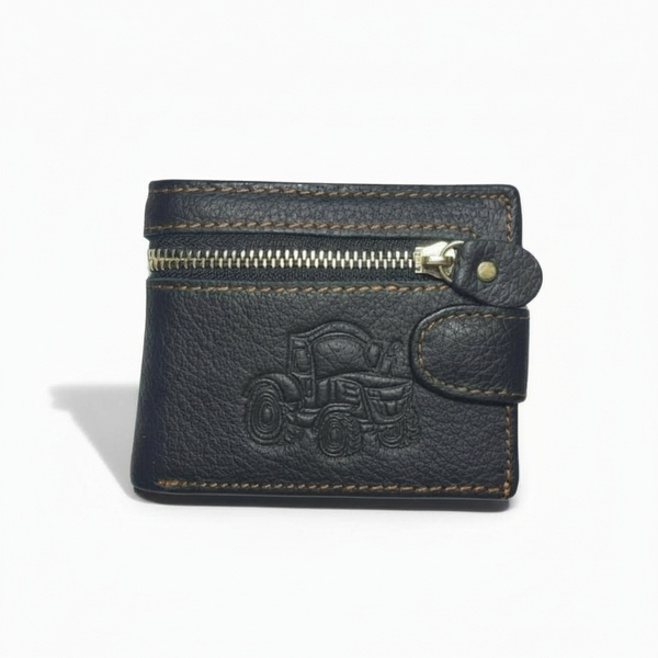 Mens Genuine Leather Wallet - Black 861-09