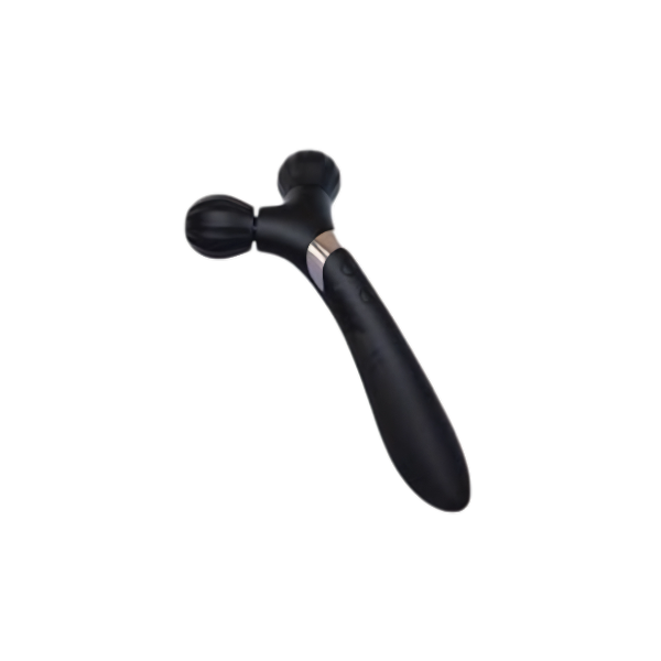 Electric Double Roller Lifting Massage Stick - Black