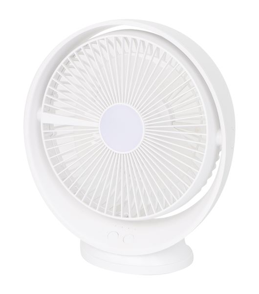 Home Quip White USB Rechargeable Table Top Cool Blaster Fan +12 LED light