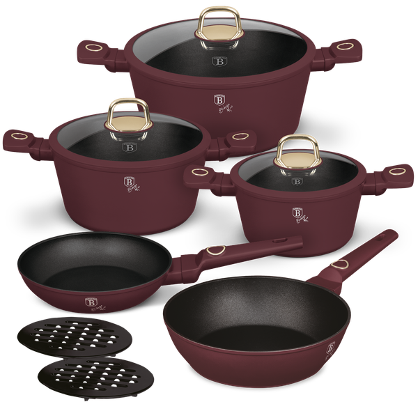 Berlinger Haus 10-Piece Non-Stick Titan Pro Coating Cookware Set - Leonardo