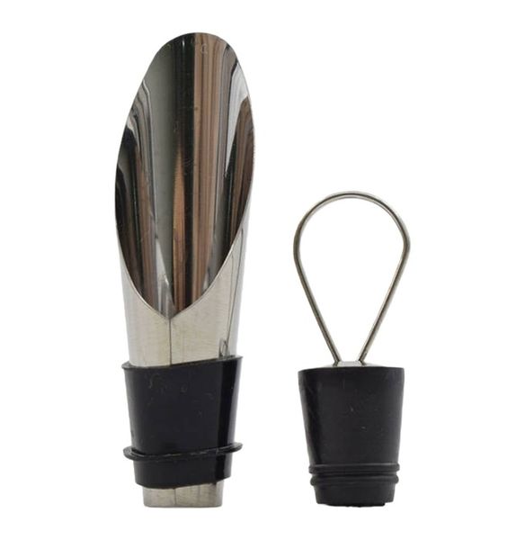 Stainless Steel Wine Pourer with Stopper 2 in 1 Aerator and Bottle Sealer