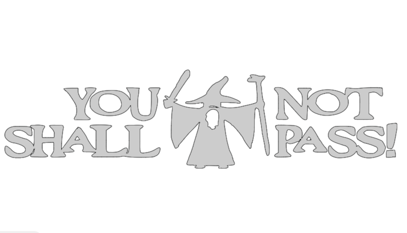 You shall not pass Vinyl Sticker White