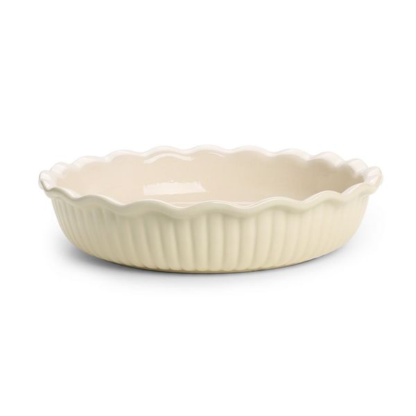 Classic Ceramic Round Pie Dish 26cm Cream